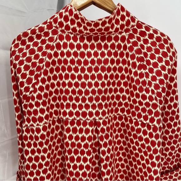 3 Sisters Womens NEW Jacket Size XXL Patterned 5 Buttons Pockets Red Cream - Picture 8 of 9